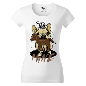 Dámské tričko se štěnětem this is mine