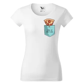 Dámské tričko s kapsičkou Pizza