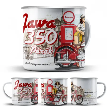 JAWA 350 Pérák Plechový Hrnek
