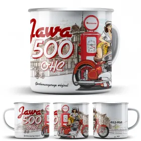 JAWA 500 OHC Plechový Hrnek