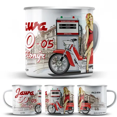 JAWA 50-05 Pionýr Plechový Hrnek