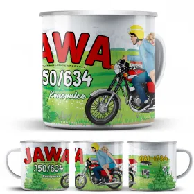 JAWA 350-634 Konopnice Plechový Hrnek