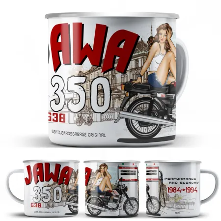 JAWA 350-638 Plechový Hrnek
