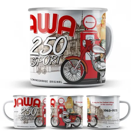 JAWA 250-590 Sport Plechový Hrnek