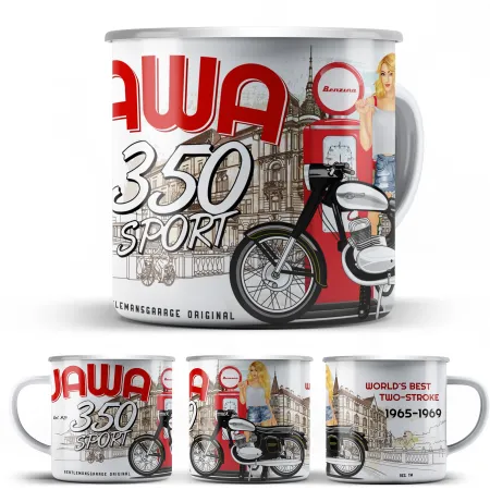 JAWA 350-361 Sport Plechový Hrnek