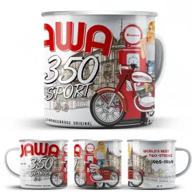 JAWA 350-361 Sport Plechový Hrnek