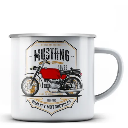 50-23 Mustang hrnek - plechový