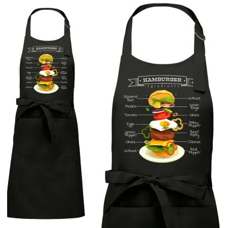 Zástěra Burger ingredients