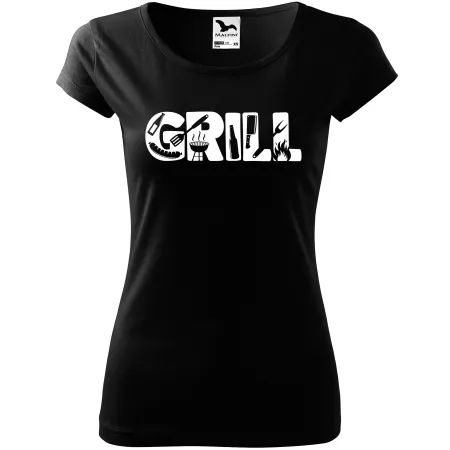 Dámské tričko s nápisem GRILL