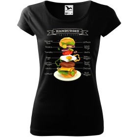 Dámské tričko Schéma burgeru 1
