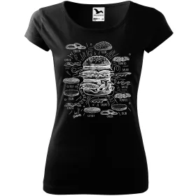 Dámské tričko Schéma burgeru 2