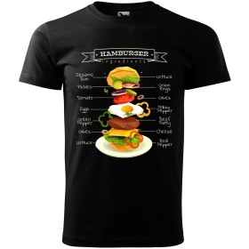 Pánské tričko Schéma burgeru 1