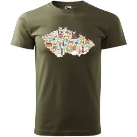 Pánské tričko Mapa Česka 1