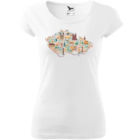 Dámské tričko Mapa Česka 1