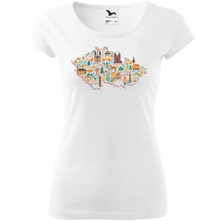 Dámské tričko Mapa Česka 1