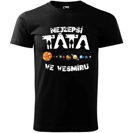 Pánské tričko Nejlepší táta ve vesmíru