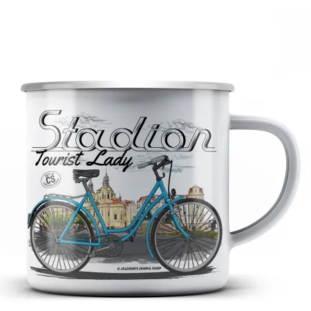 Stadion Tourist Lady Plechový hrnek