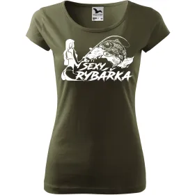 Dámské tričko pro rybářky Sexy rybářka