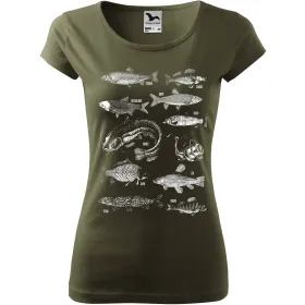 Dámské tričko pro rybářky Ryby v Českých vodách