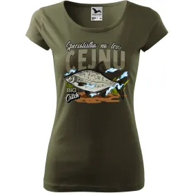 Dámské tričko pro rybářky Specialistka na lov cejnů