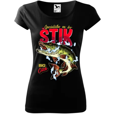 Dámské tričko pro rybářky Specialistka na lov štik