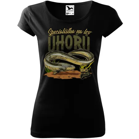 Dámské tričko pro rybářky Specialistka na lov úhořů