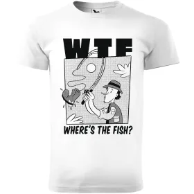 Pánské tričko pro rybáře WTF? (Where is the fish?)