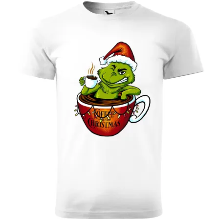 Pánské tričko Grinch Coffee before Christmas