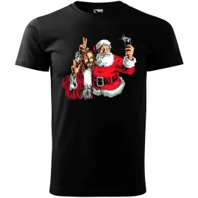 Pánské tričko Santa a Ježíš Best Friends