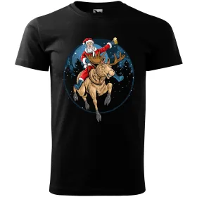 Pánské tričko Santa na sobovi