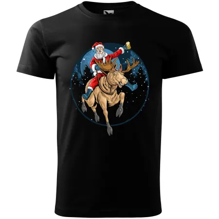 Pánské tričko Santa na sobovi