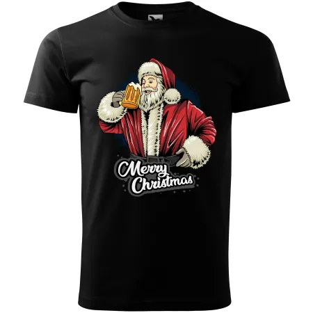 Pánské tričko Santa s pivem