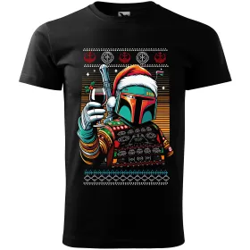 Pánské tričko Boba Fett - Ugly sweater style