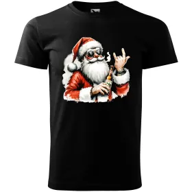 Pánské tričko Santa s pivem - Rocker