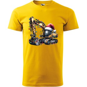 Pánské tričko Vánoční stroj - Bagr 1