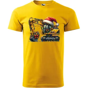 Pánské tričko Vánoční stroj - Bagr 2