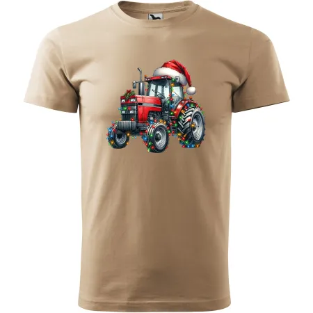 Pánské tričko Vánoční stroj - traktor 1