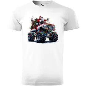 Pánské tričko Santa Monster Truck