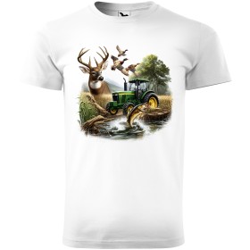 Pánské tričko Hunting, Fishing, Farming