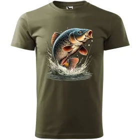 Pánské tričko pro rybáře s kaprem