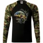 Pánské tričko pro rybáře s maskovaným kaprem - dlouhý rukáv
