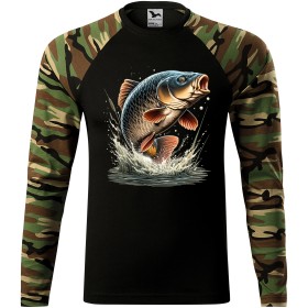 Pánské tričko pro rybáře s kaprem - dlouhý rukáv
