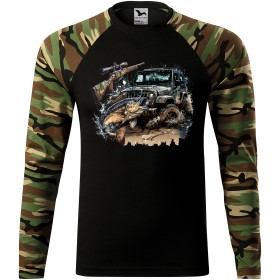 Pánské tričko pro rybáře Hunting, Fishing, Ofrroad - dlouhý rukáv