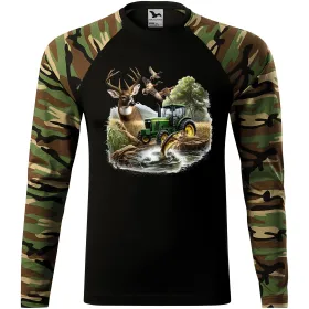 Pánské tričko pro rybáře Hunting, Fishing, Farm - dlouhý rukáv