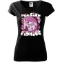 Dámské tričko pro rybářky This girl loves fishing