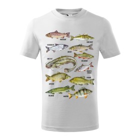 Dětské tričko pro rybáře Ryby v Českých vodách barevné