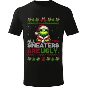 Pánské tričko Grinch - Ugly sweater style 02