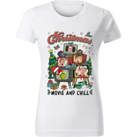 Dámské tričko Christmas movie and chill