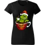 Dámské tričko Grinch Coffee before Christmas
Velice příjemné a kvalitní tričko s volnějším střihem ze 100% bavlny s trvanlivým potiskem a zářivými barvami. Tričko si drží svůj tvar, nesráží se a má speciální hladkou silikonovou úpravu.