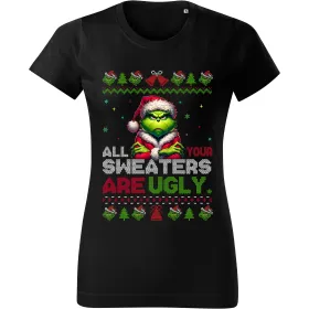 Dámské tričko Grinch - Ugly sweater style 02